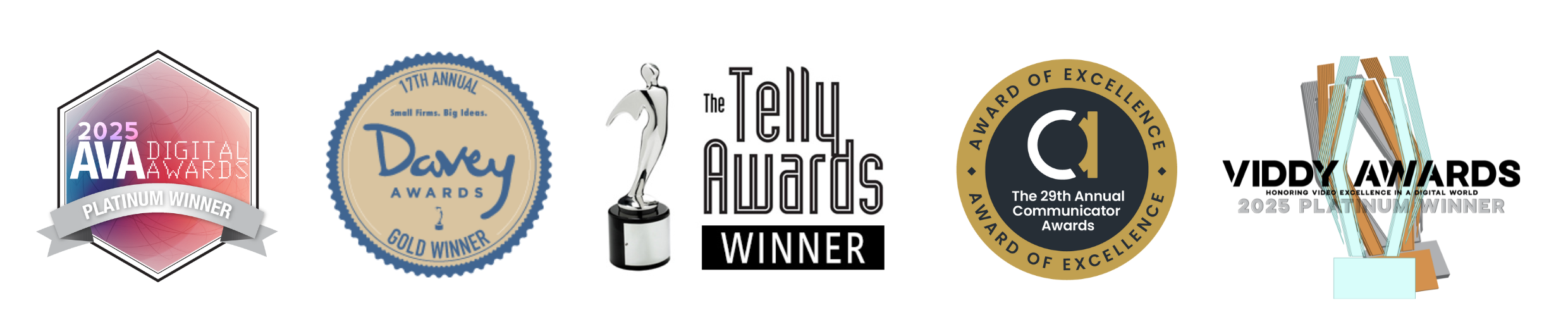 Awards Banner 2025 Award winning video production